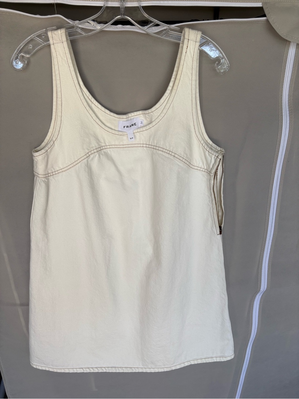 FRAME Micro Flare Denim Dress